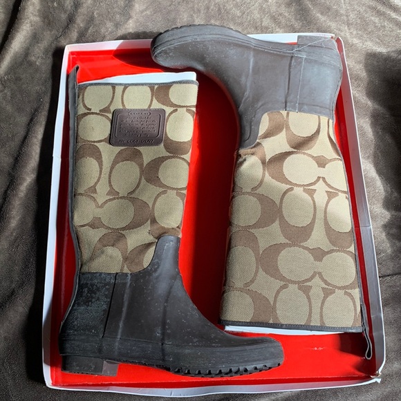 Coach rain boots - Picture 1 of 4
